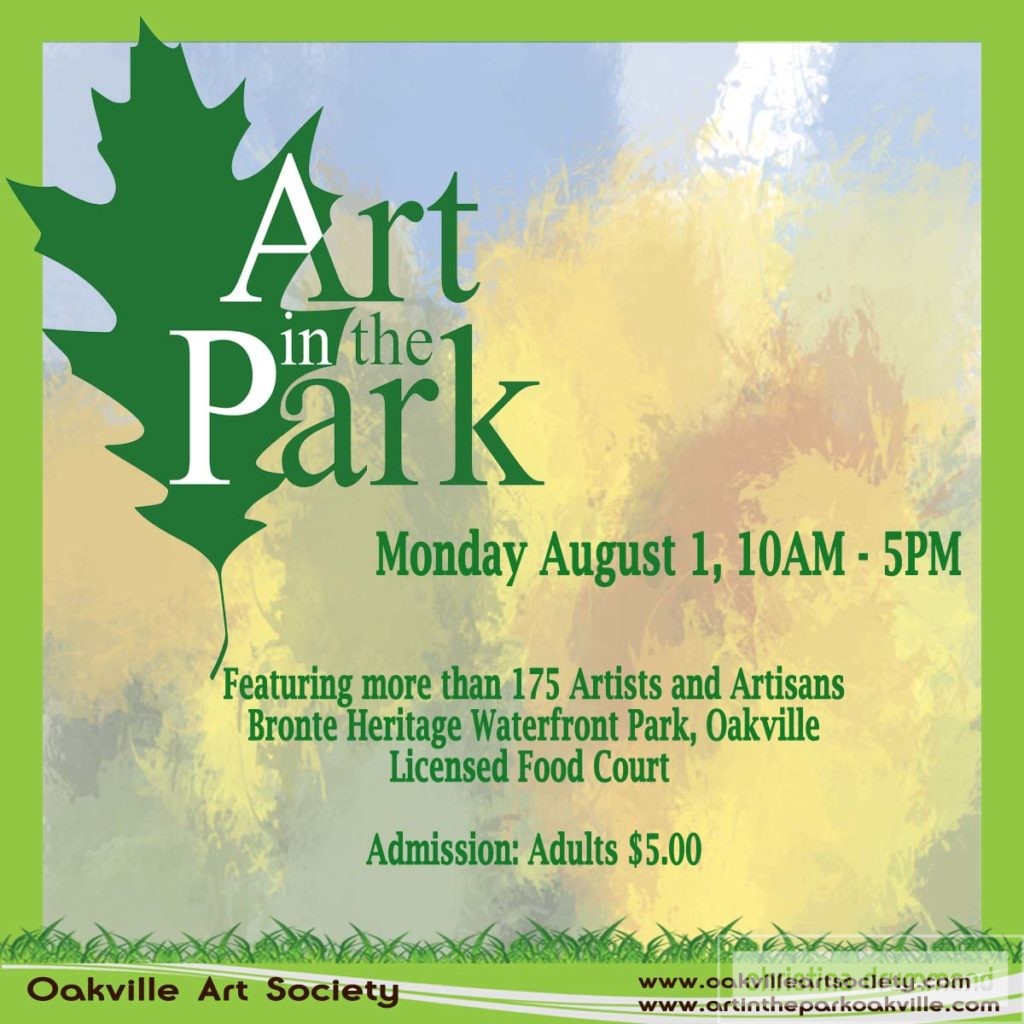 Art in the Park Oakville - August 1, 2022